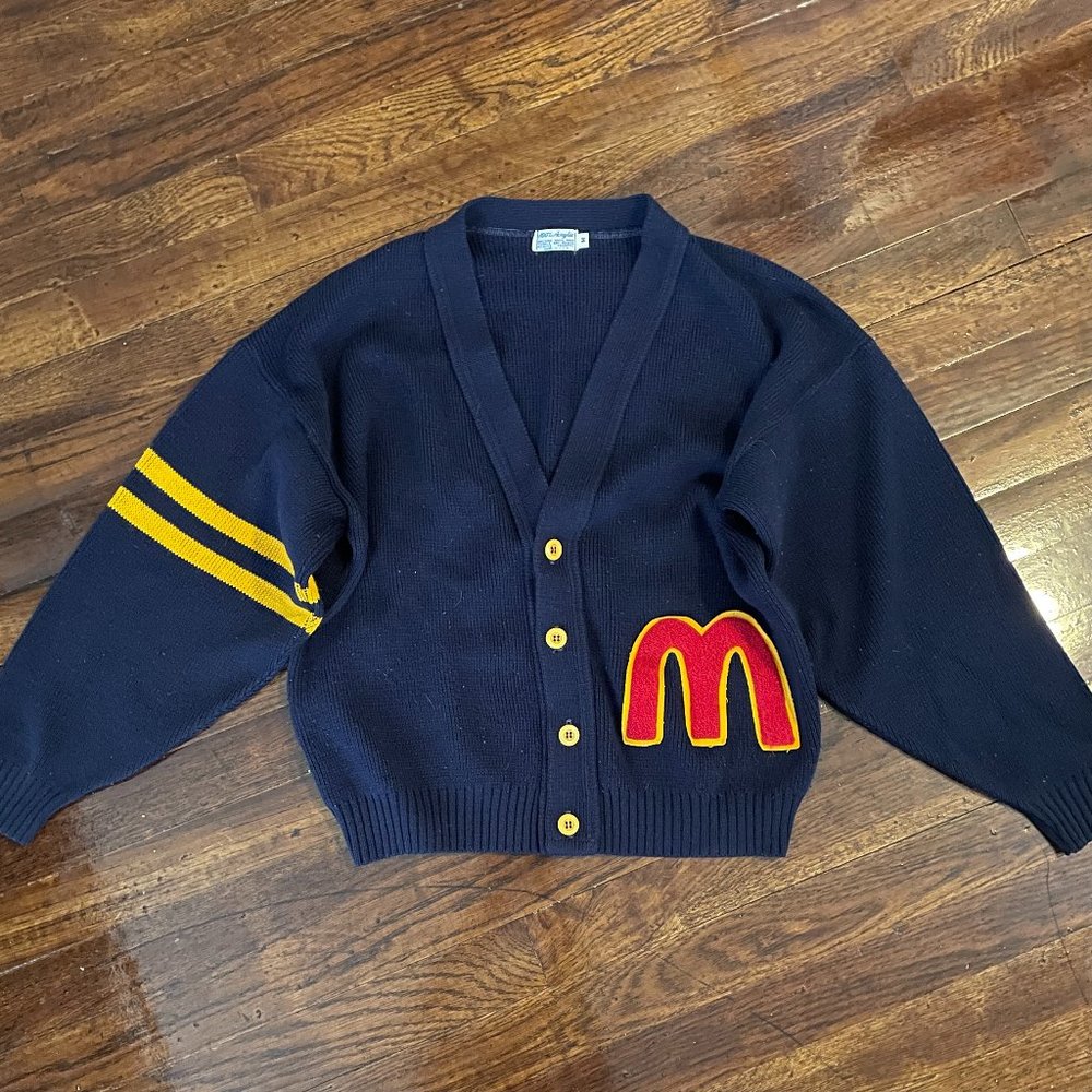 Vintage McDonald’s Cardigan 80's *rare find alert*